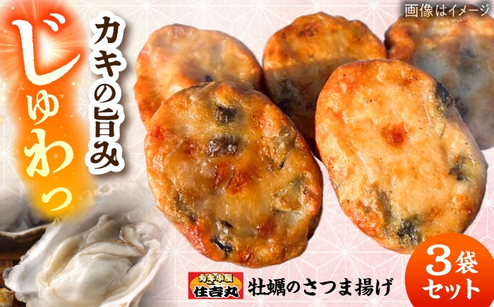 
                  牡蠣のさつま揚げ 3個セット 糸島市 / カキ小屋 住吉丸 [ACJ016]
                