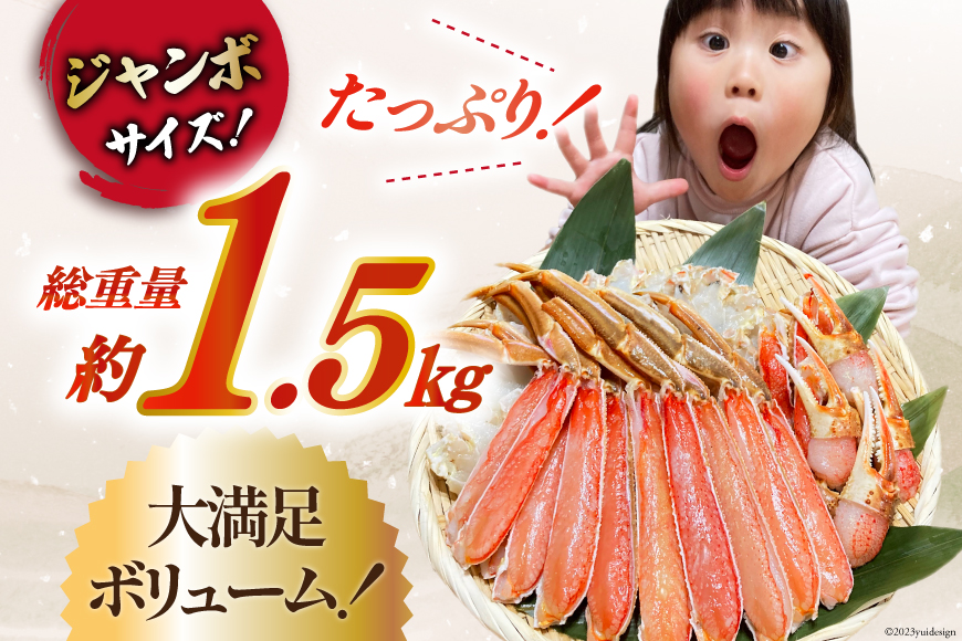 カット済 ずわいがに むき身セット 総重量1.5kg(750g×2p) かにしゃぶ かに鍋 正味重量1.2kg [カネダイ 宮城県 気仙沼市 20564319] かに カニ ずわいがに ずわい 蟹 棒 魚介 海鮮 ポーション