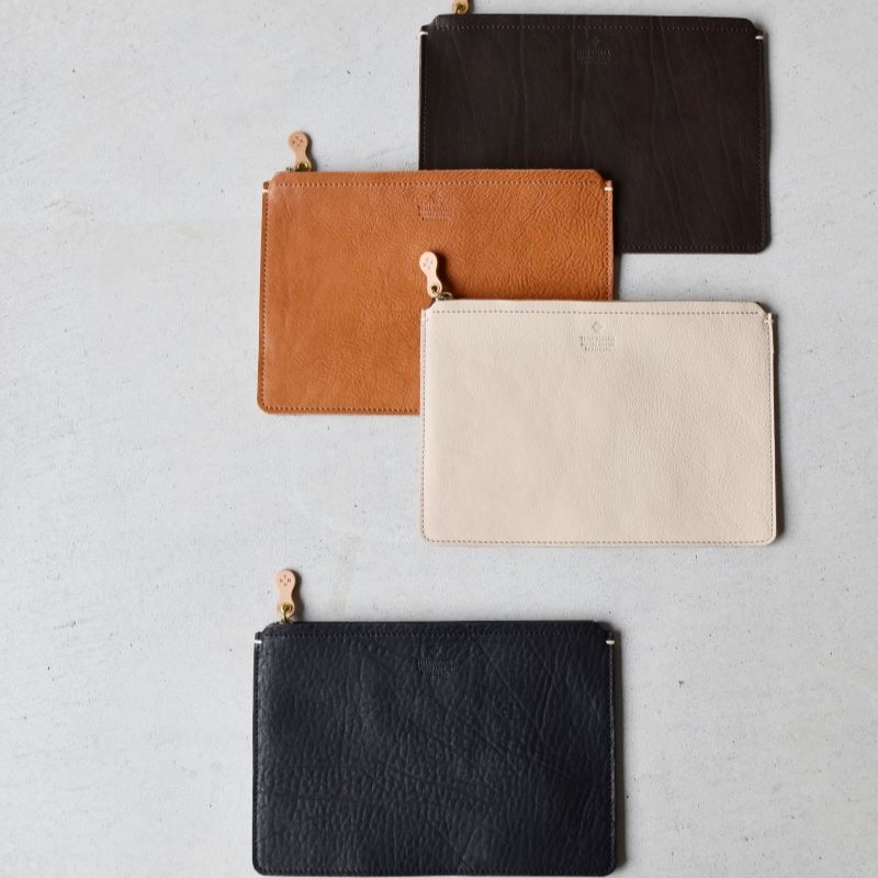 Teha’amana Square pouch S テハマナ スクエアポーチ S ベーシック ブラック テハマナ 革 皮 雑貨 おしゃれ レザー 本革 こだわりの逸品 地域特産品 ギフト 自分用 人気