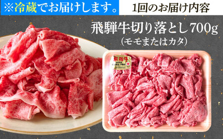 【12回定期便】 ※冷蔵配送/地域限定※ 飛騨牛 切落し (モモまたはカタ) 700g 瑞浪市 / きなぁた瑞浪 和牛 国産 岐阜県産[AZCI076]