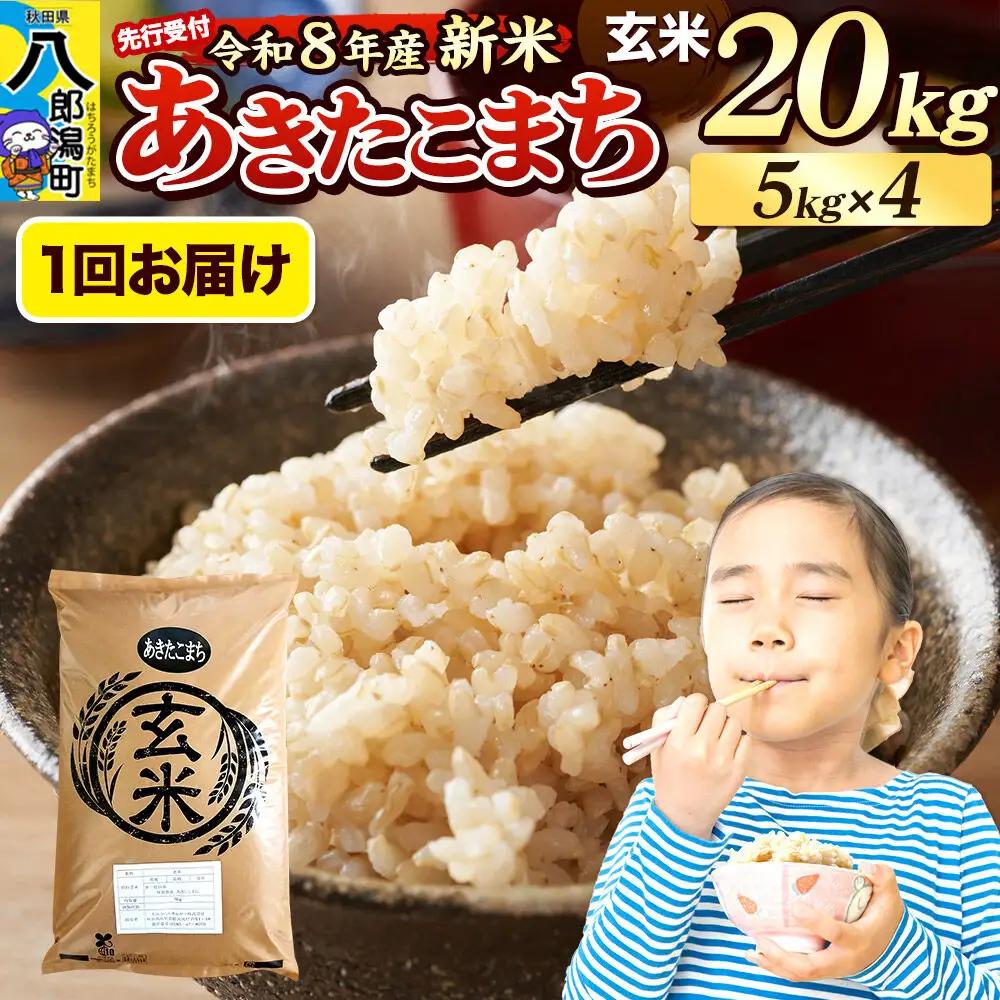 《令和8年産 新米受付》米 あきたこまち 20kg（5kg×4袋）【玄米】秋田県産
