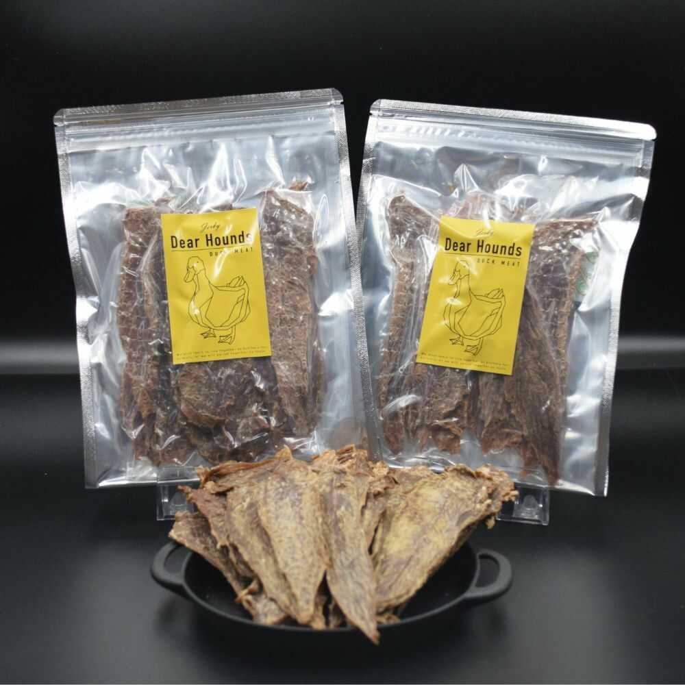 【ふるさと納税】愛犬・愛猫用おやつ 合鴨 ササミジャーキー 計400g（200g×2個）| ペットフード ペット用 ジャーキー ドッグフード おやつ | Dear Hounds[BOAE031]