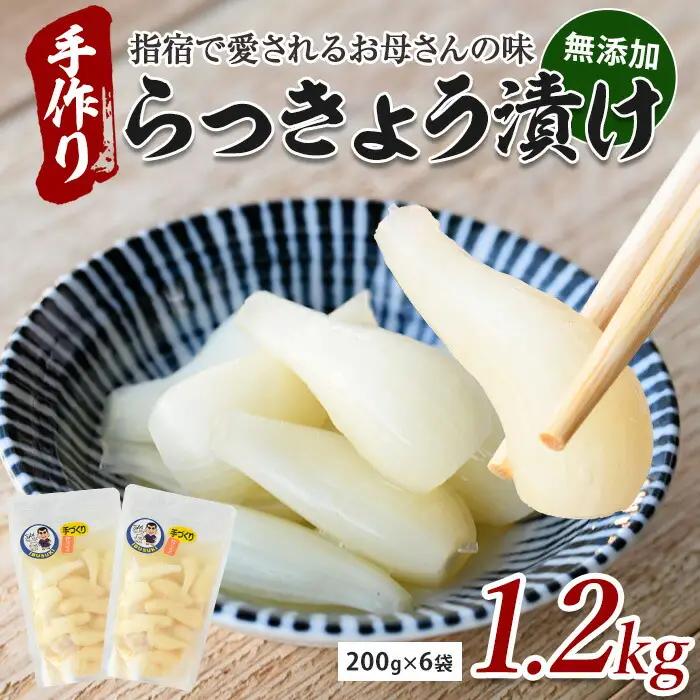 地元で愛されている手づくりの店 お母さんのらっきょう漬け1.2kg 木原屋 IB044-003 漬物 漬物