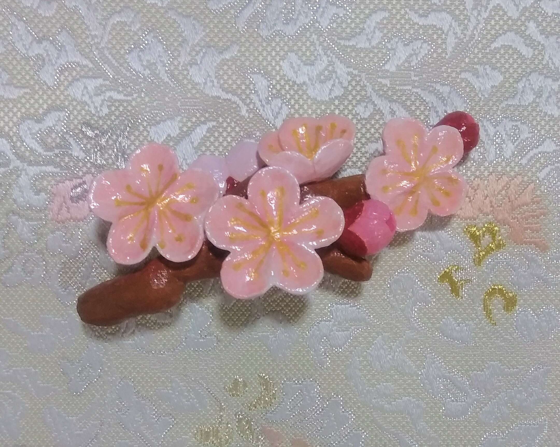 【ふるさと納税】 帯留め兼ブローチ（ウメ）