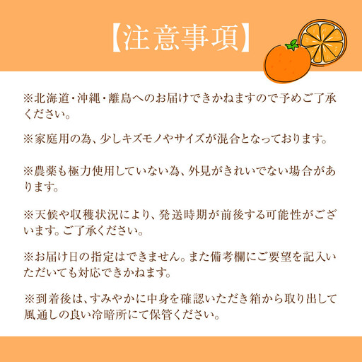 家庭用 森本農園の手選別 ポンカン 10kg 和歌山県産 サイズ混合 ［北海道・沖縄・離島配送不可］［RN33］［2026年1月上旬から順次発送］