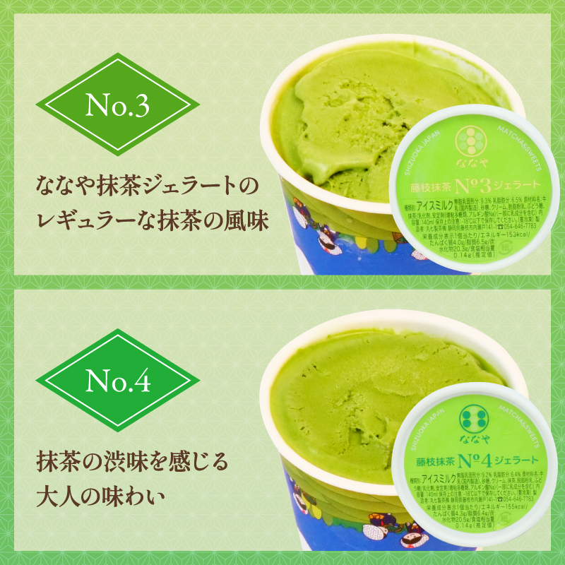 テレビ紹介 シューイチ ななや 世界一濃い抹茶ジェラート、NO.1〜4、ほうじ茶ジェラートの6個セット （ 抹茶 アイスクリーム ）