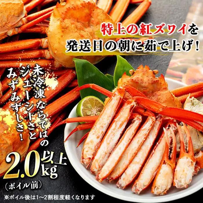 2026年11月発送【訳あり】金沢港より直送！ボイル紅ズワイガニ 3～5杯セット かに 蟹