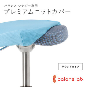 バランスシナジー専用プレミアムニットカバー（ライトブルー）ラウンドシート用 はっ水加工【 チェアカバー 椅子カバー チェアカバー 椅子カバー チェアカバー 椅子カバー チェアカバー 椅子カバー 】