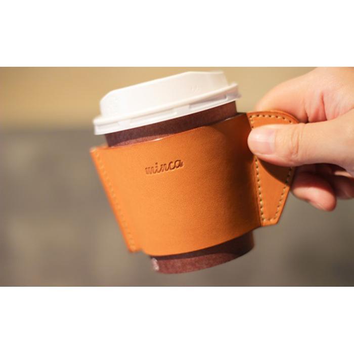 【ふるさと納税】【minca】栃木レザーのカップスリーブSサイズ 自宅、オフィス、キャンプシーンでのカフェタイムに　660【日用品 人気 おすすめ 】
