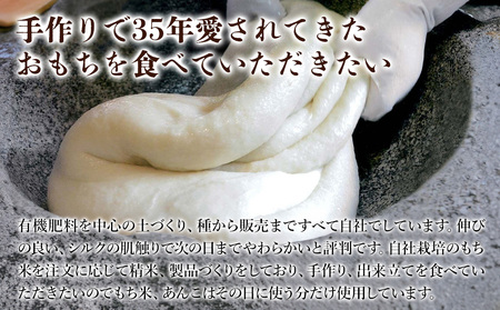 広池農園もちセット 約2kg 冷凍小もち500g×2 冷凍あんもち6ヶ入×2 杵つきもち  新米 10割 大分県産 九州産 中津市 国産