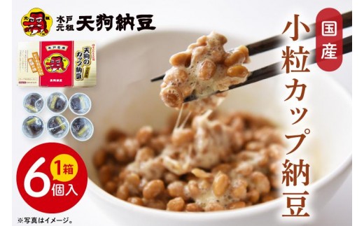 
                  【天狗納豆】国産小粒カップ納豆（50ｇ×6個）×1箱【納豆 なっとう 小粒 老舗 朝食 ご飯 ご家庭用 おためしサイズ ソウルフード 水戸市 水戸 茨城県】（DQ-15）
                