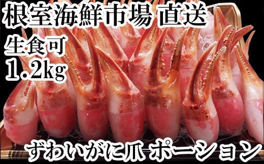 
            B-28086 根室海鮮市場＜直送＞生食用本ズワイガニ爪ポーション1.2kg
          