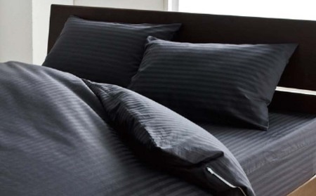 SatinStripeサテンストライプ 昼夜サテン 敷カバー【SD(セミダブル)サイズ】【グレー】【日本製】 ふとんカバー　布団カバー　しきカバー　セミダブルカバー