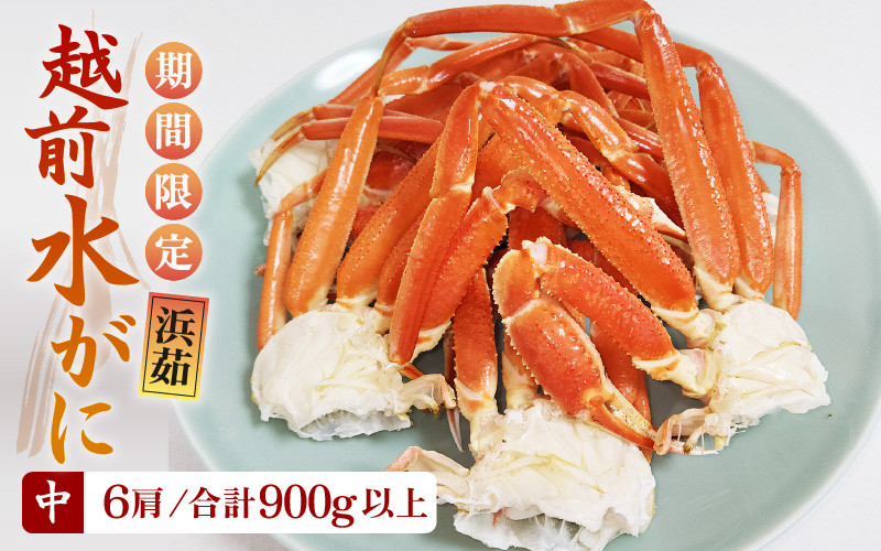 
            【期間限定】≪浜茹で≫越前産水がに 中サイズ6肩（足のみ 2肩あたり生で300～400g）合計900g以上 産地直送！【雄 ズワイガニ 越前ガニ 足のみ ボイル 冷蔵 かに カニ 蟹 福井県 お手頃】希望日指定可 備考欄に希望日をご記入ください [e43-x008]
          