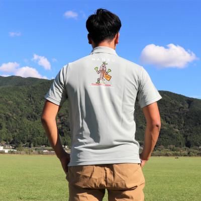 ふるさと納税 南部町 【限定】宮西達也先生『タケノコマン』デザインポロシャツ　グレー　Sサイズ　(男女兼用) |  | 01
