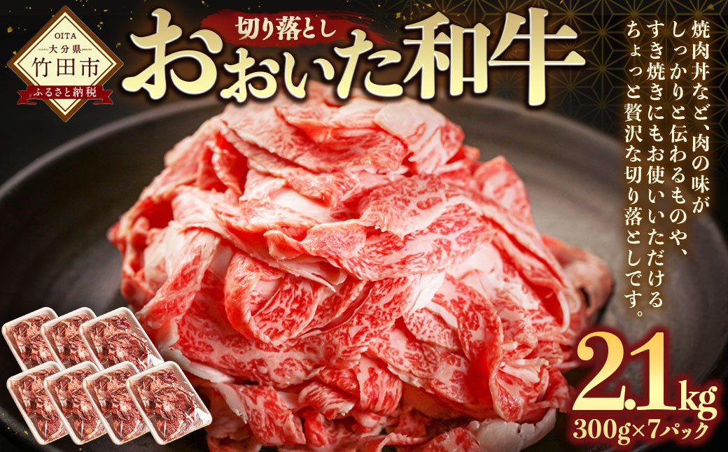 
            おおいた和牛切り落とし 2.1kg 黒毛和牛 もも バラ 肩ロース 赤身
          