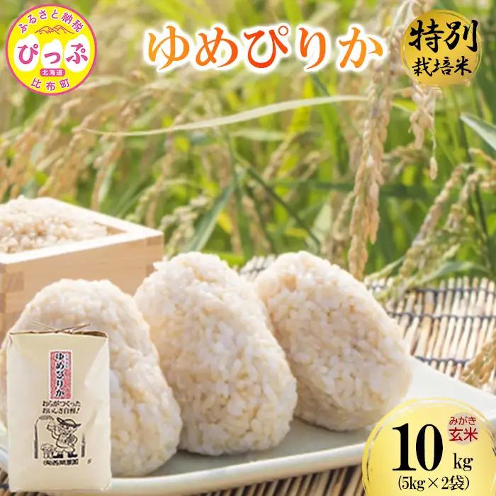 令和7年産 特別栽培米 ゆめぴりか みがき玄米 10kg（5kg×2）【西間農園】玄米 お米 米 北海道産 北海道米 特Aランク 国産 コメ JGAP認証農場 北海道 比布町 ぴっぷ 1005-052