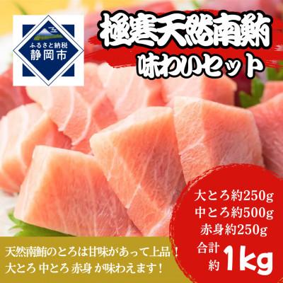 ふるさと納税 静岡市 極寒天然南鮪味わいセット(大とろ約250g・中とろ約500g・赤身約250g)