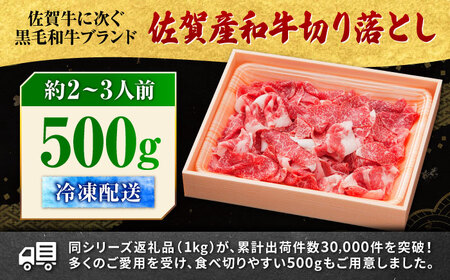 佐賀県産黒毛和牛切り落とし 500g×1P 吉野ヶ里町/石丸食肉産業[FBX050]