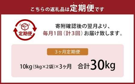 【3ヶ月定期便】 無洗米 食味鑑定士厳選 夢つくし 10kg（5kg×2袋）×3回 計30kg お米 米 白米 食品 ご飯 飯 九州 福岡県 香春町 令和7年