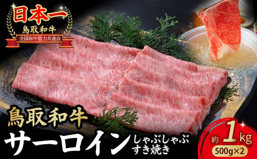 鳥取和牛 サーロイン しゃぶしゃぶすき焼き用 1kg ( 500g × 2 ) 鳥取和牛 サーロイン しゃぶしゃぶ すき焼き 国産 牛肉 ブランド牛 和牛 黒毛和牛 KR1309