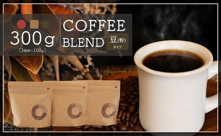 コーヒー飲み比べセット 粉 3種 自家焙煎 コーヒー飲み比べセット【100g×3】
