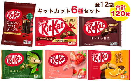 ネスレ キットカット バラエティアソート 12袋セット (6種×2袋) 合計120枚 チョコレート 菓子 ウエハース [2117]