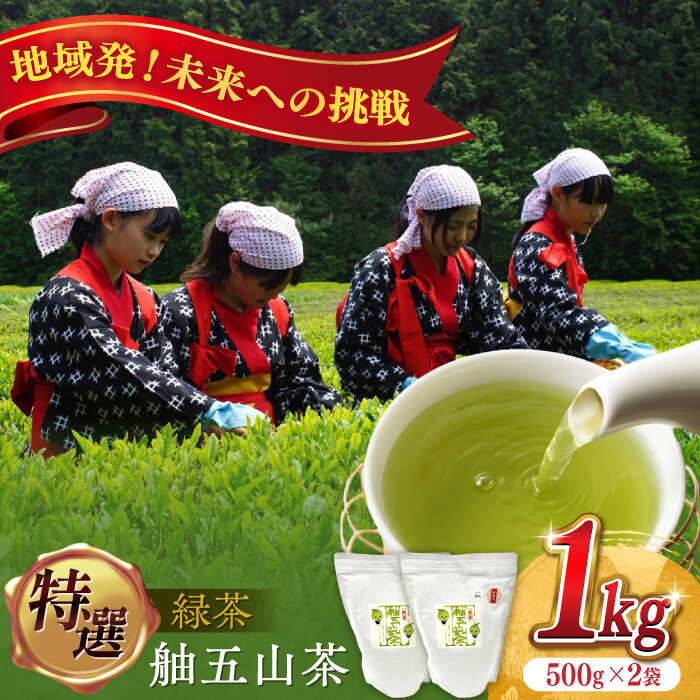 【ふるさと納税】舳五山茶　特選1000g / 緑茶 茶葉 茶ば お茶 茶摘み / 岐阜県 御嵩町 / 舳五山茶園委員会[AVAD008]
