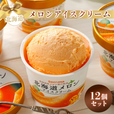 【Secoma】北海道アイスクリーム(メロン12個セット)【01102】