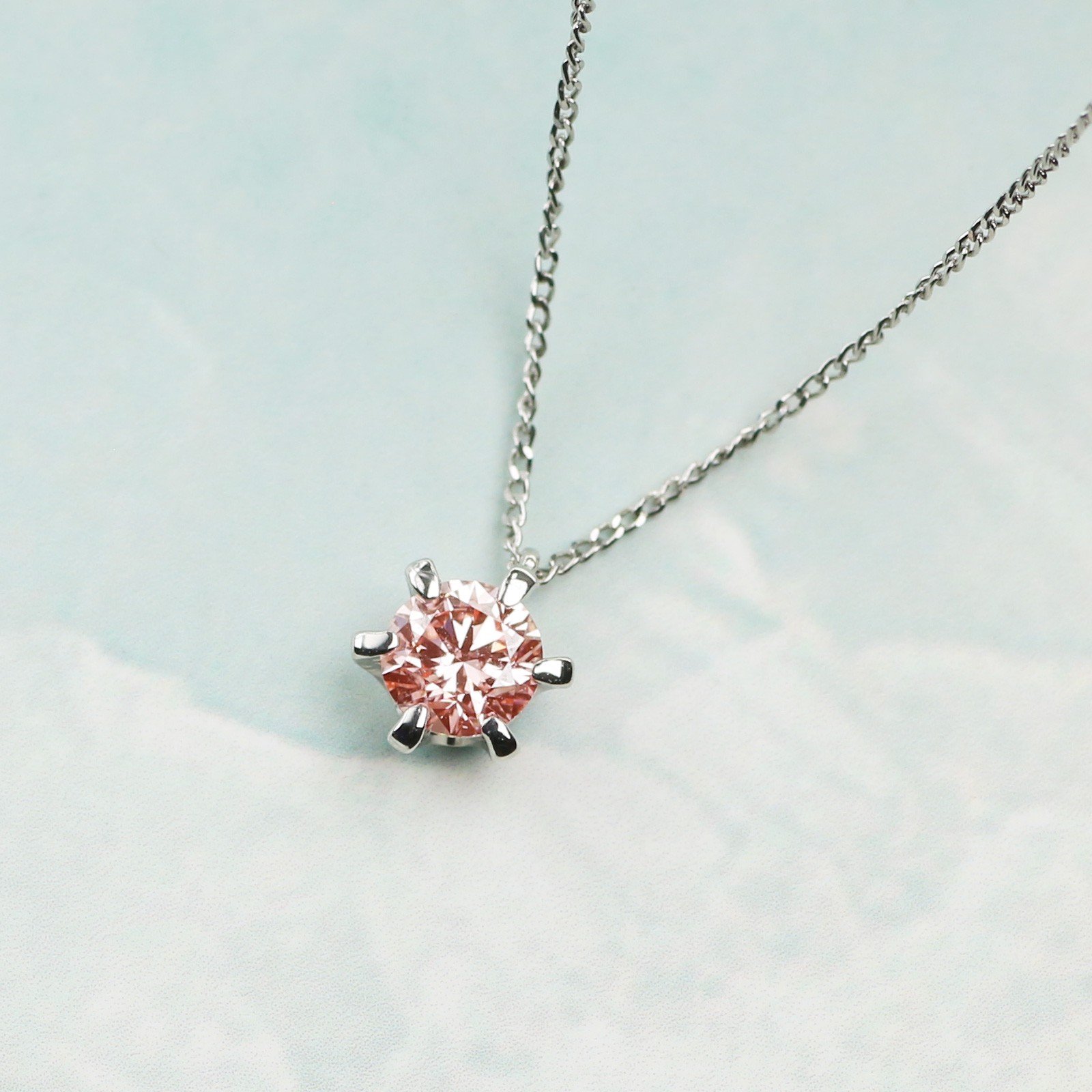 
                  プラチナ900 ラボピンクダイヤネックレス 0.2ct 6本たてづめ LAB-PT900-001PK [AM322] / プラチナ900 ピンクダイヤモンド ダイヤモンド ダイアモンド ダイヤ 6本たてづめ ネックレス アクセサリー ギフト プレゼント
                