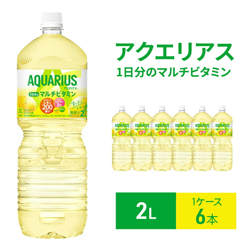 【ふるさと納税】アクエリアス 1日分のマルチビタミン 2L 1ケース 6本 セット 詰め合わせ ペットボトル アクエリ 健康サポート 健康 マルチビタミン ジュース 飲料 飲み物 ドリンク 箱買い コカ・コーラ 兵庫 兵庫県 明石市