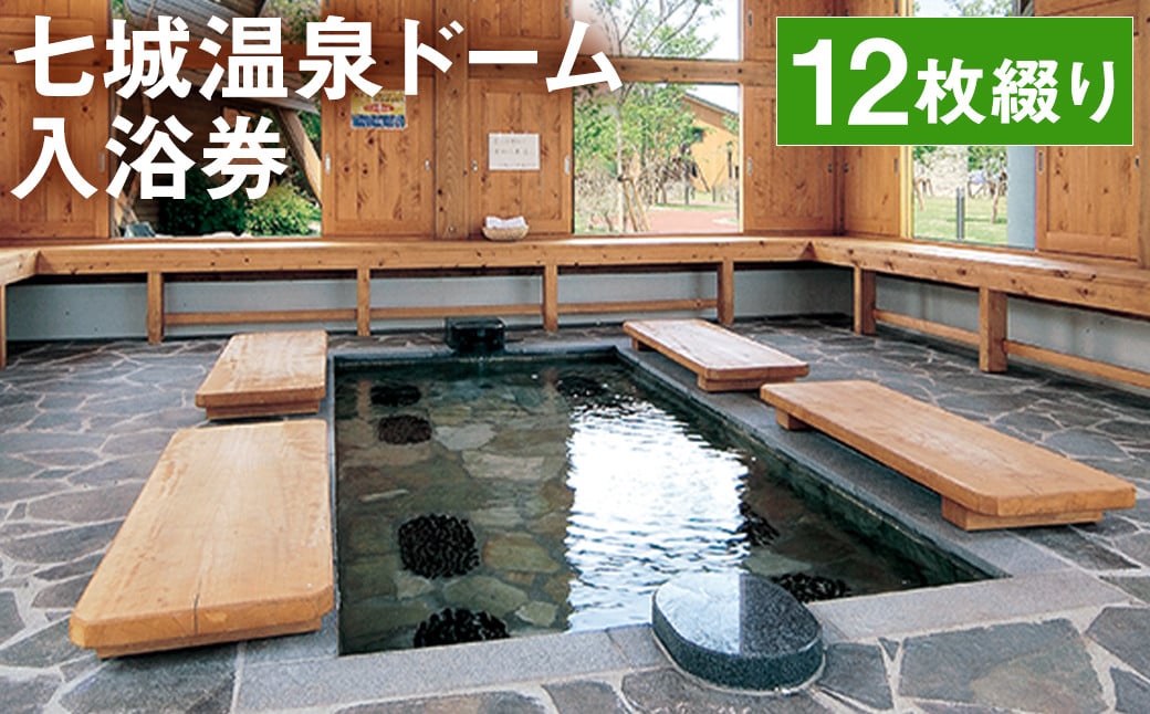 七城温泉ドーム 入浴券 12枚綴り チケット 温泉 サウナ 11種類 総合施設