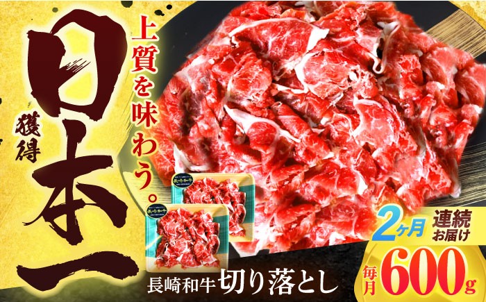 
                  【2回定期便】長崎和牛 切り落とし 600g(300g×2)【有限会社長崎フードサービス】[OCD017] / 牛肉 国産牛 切り落とし きりおとし 牛肉切り落とし 肉じゃが 家庭用
                