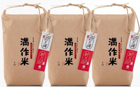 【2025年産 】県認証 魚沼津南産新之助 3kg(1kg×3袋) 産地限定！農家直送 |津南町 魚沼産 コシヒカリ