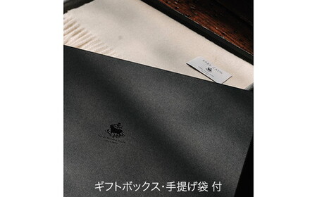 カシミヤ100% シングルリバーマフラー ブルー｜高級素材 軽量 なめらかな肌触り 寒さ対策 確かな技術 日本製 プレゼント ギフト 誕生日 お見舞い お歳暮 父の日 母の日 [4038]