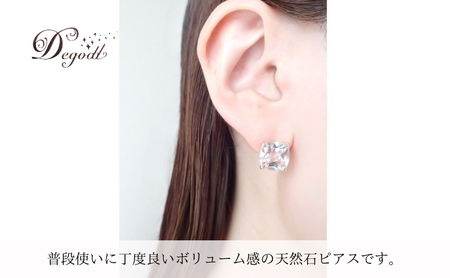 Degodd デゴッド　ＣANDYピアス　ホワイトトパーズ  天然石ピアス ピアス　天然石アクセサリー　シンプル　揺れないピアス　　アクセサリー　レディースアクセサリー　ジュエリー　ニッケルフリー　お