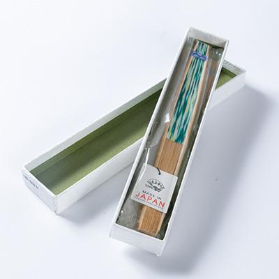 ふるさと納税 綾部市 黒谷扇子「雪花絞り」女性用 緑色 |  | 01