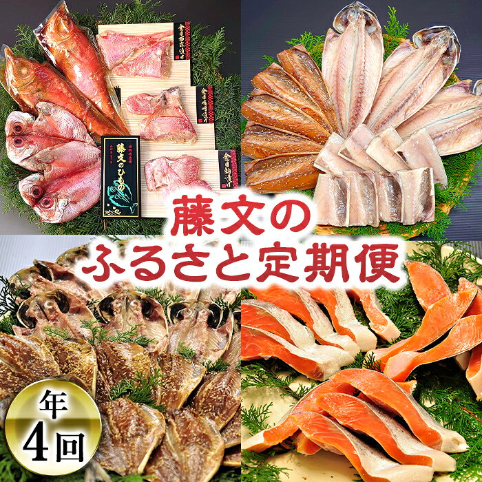 【ふるさと納税】 定期便 ひもの 干物 煮付 金目鯛 シャケ 鮭 さば サバ あじ 鯵 伊豆 静岡 期間限定 藤文の「ふるさと定期便」（年4回）