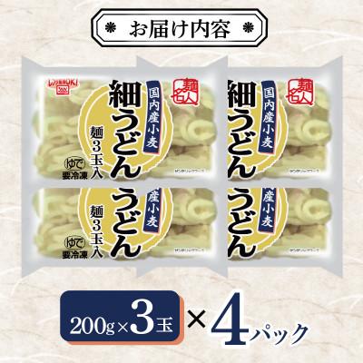 ふるさと納税 泉佐野市 麺名人 国産小麦 細うどん 12食 個包装 099H2511 |  | 02