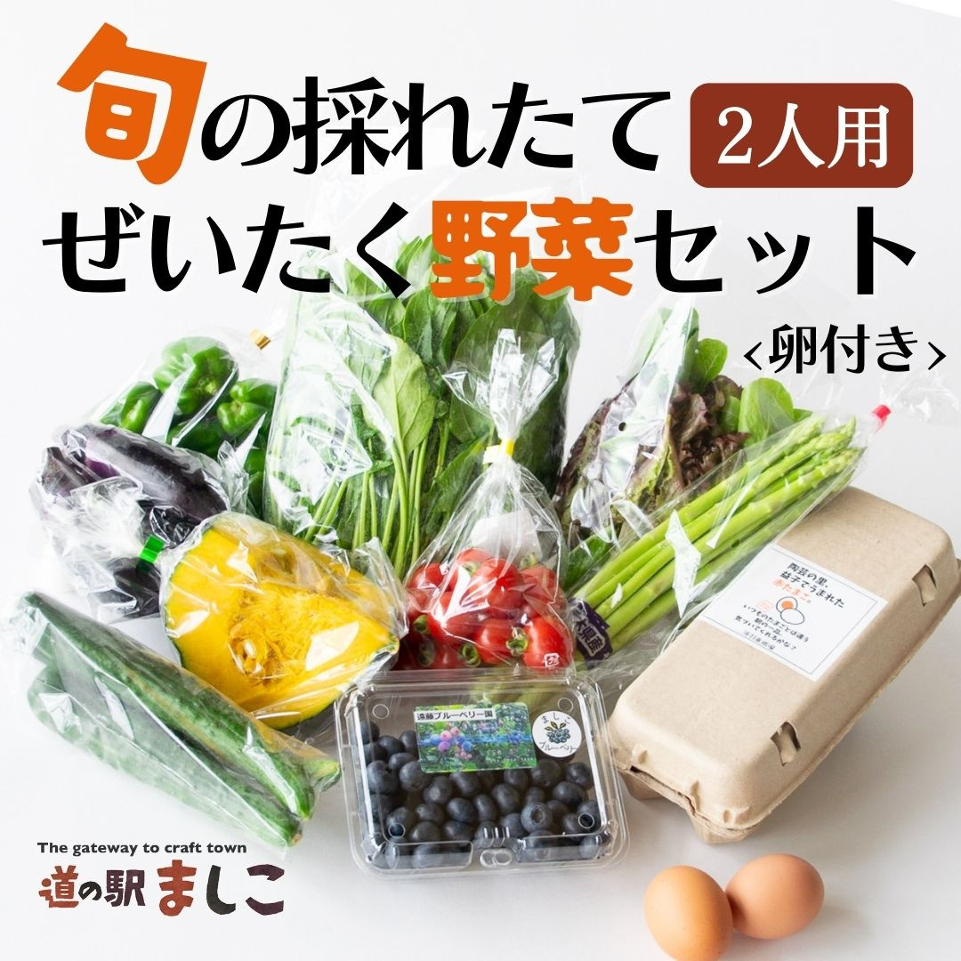 
AA001　旬の採れたてぜいたく野菜セット　卵付き♪　2人用
