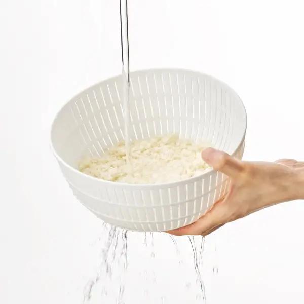 米とぎにも使える ザル ボウル グリーン ／ キッチン用品 調理器具 耐熱 電子レンジ対応 食洗機対応 ライクイット like-it 奈良県 葛城市【like023-1A】