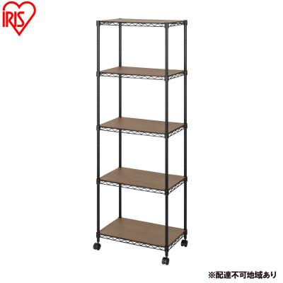 ふるさと納税 大河原町 カラーメタルラック ウッドボード付き CMM-55165B 黒 アイリスオーヤマ[53753282]