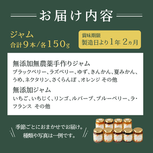 無添加無農薬手作りジャム9本セット (a15-415)