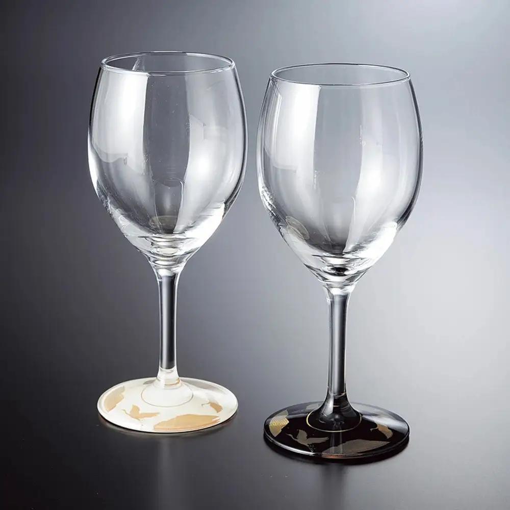 みよし漆器本舗 紀州塗り ぬりもん de Verre ワイングラス 蒔絵 万葉鶴 単品 白 300ml