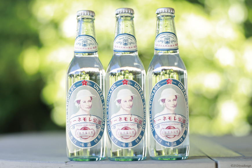 AI173 島原湧水99％使用！温泉（うんぜん） レモネード 330ml×24本 [ 島原 湧水 水 炭酸 サイダー レモン 温泉 ジュース ラムネ レトロ かわいい 山崎本店酒造場 ]_イメージ2
