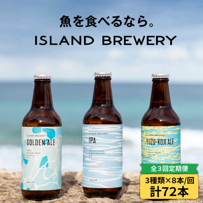 【ふるさと納税】【全3回 定期便 】クラフトビール 地ビール 24本詰め合わせ（3種類×8本）【ISLAND BREWERY】 《 壱岐市 》[JED030] 冷蔵配送 200000 200000円 20万円