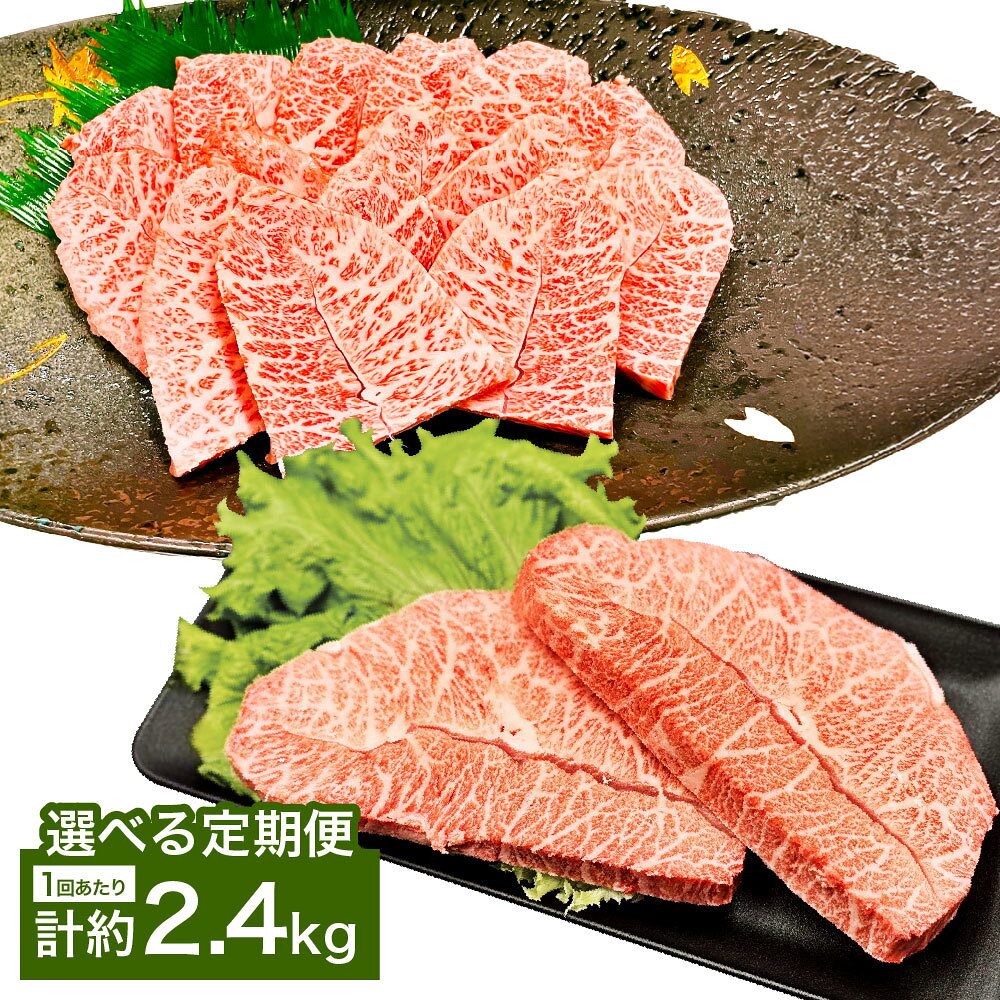 【ふるさと納税】＜選べる定期便＞【ミスジたっぷり食べ比べ！】おおいた和牛 ミスジ 焼肉・ステーキ セット 1回あたり計約2.4kg（約400g×6） 各3パック 1ヶ月毎 2回 3回 6回 和牛 牛肉 お肉 みすじ ウデ 希少部位 焼き肉 冷凍 大分県産 国産 大分県 竹田市 送料無料