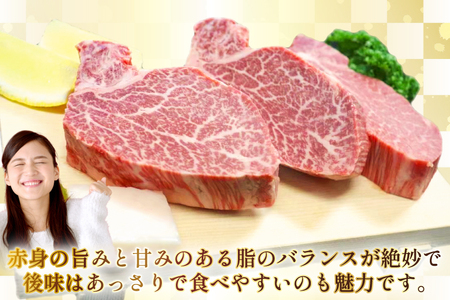 AJ496 長崎和牛 ヒレ ステーキ 約300g(150g×2枚) [ 肉 牛肉 和牛 高級 おいしい ステーキ肉 まるしん商会 黒牛 長崎県 島原市 ]