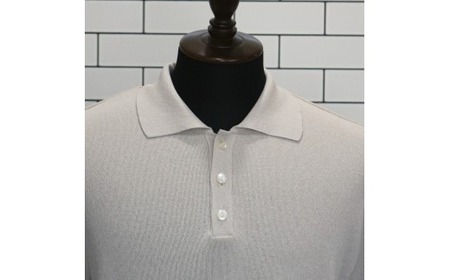 体にやさしいニットポロシャツ ベージュL 新潟県 五泉市 有限会社桜井メリヤス工場