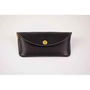 【minca】栃木レザーのメガネケース 本革 /Glasses case 01/ブラック　525【ファッション 人気 おすすめ 】